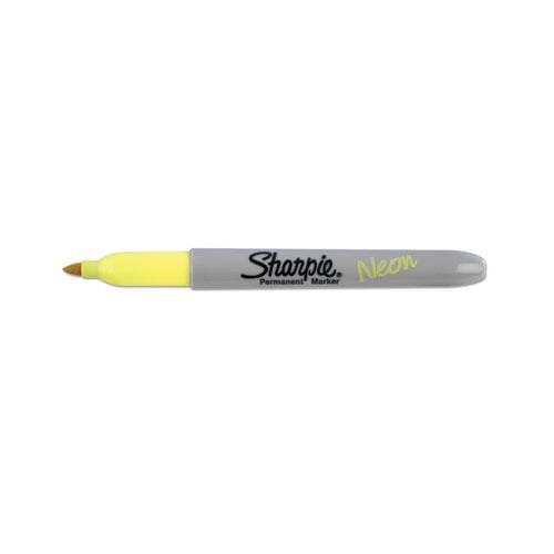 Sharpie Fine Point Permanent Marker, Neon Yellow Shop School & Office