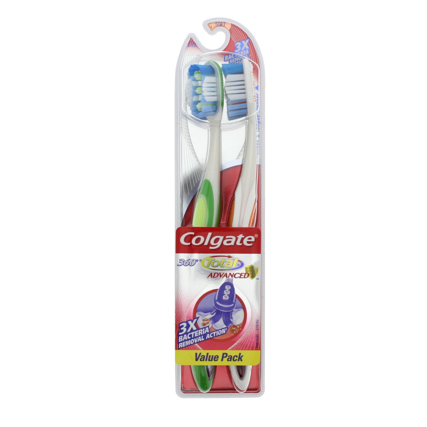 Colgate 360 Total Advanced Toothbrush, Soft - Colors May Vary; image 1 of 4