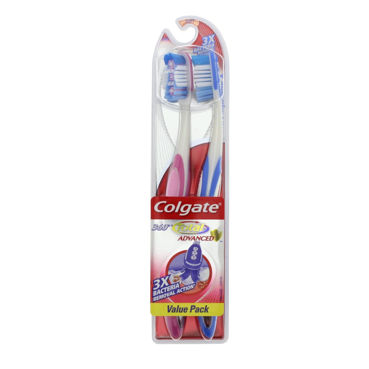 Colgate 360 Total Advanced Toothbrush, Soft - Colors May Vary; image 3 of 4