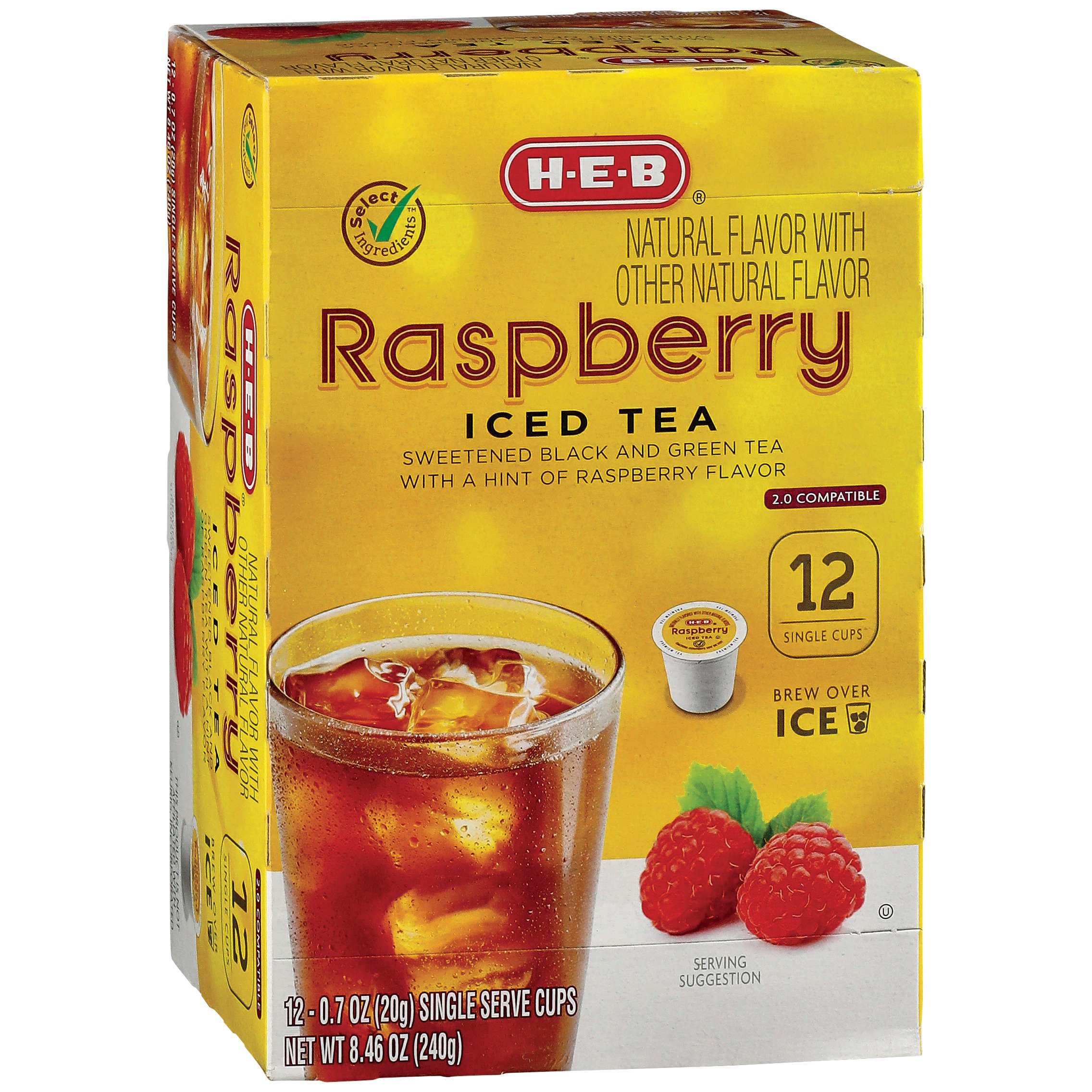 H-E-B Raspberry Iced Tea Single Serve Cups - Shop Tea At H-E-B