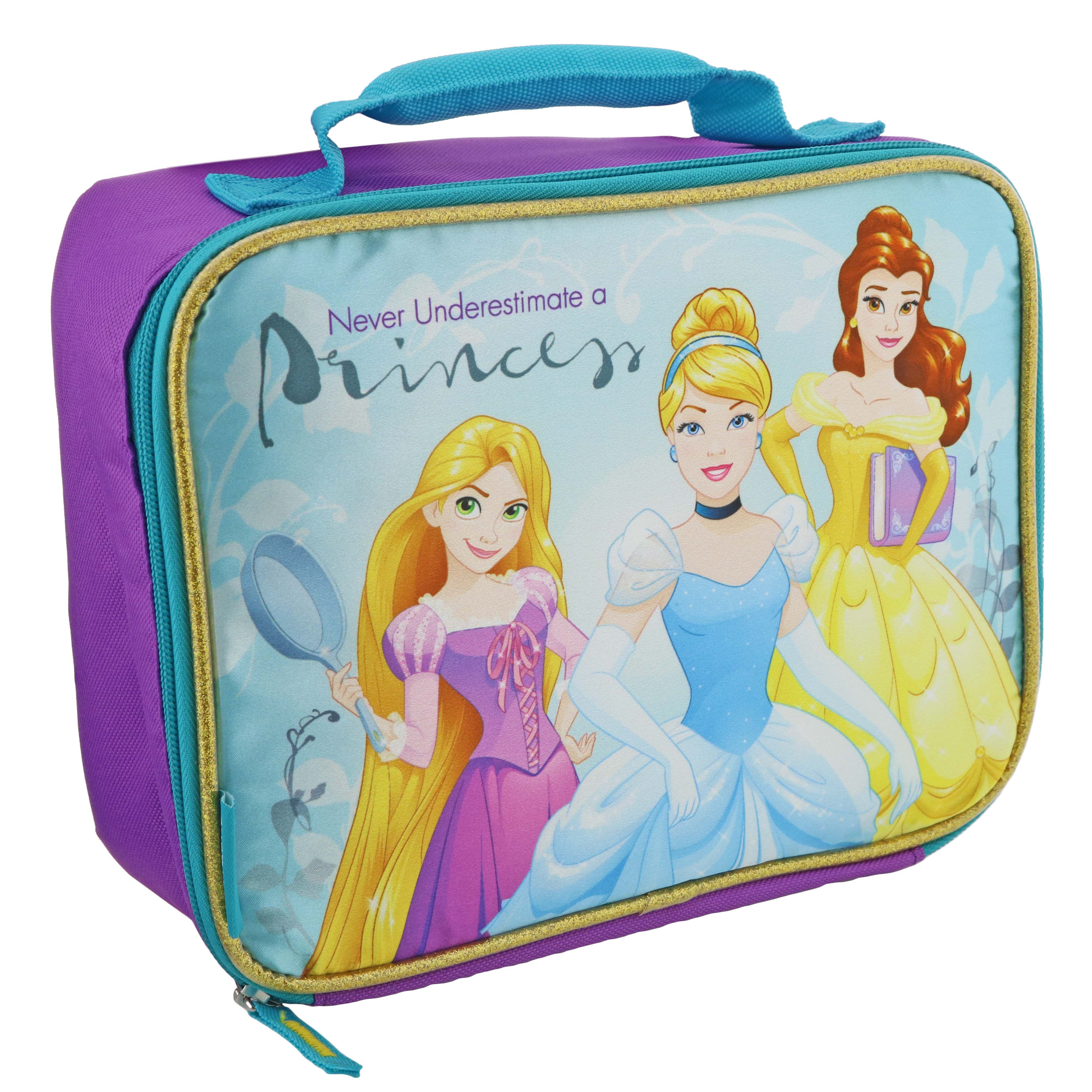 New Disney Princess Lunch Box Carry Bag School Supplies Insulated