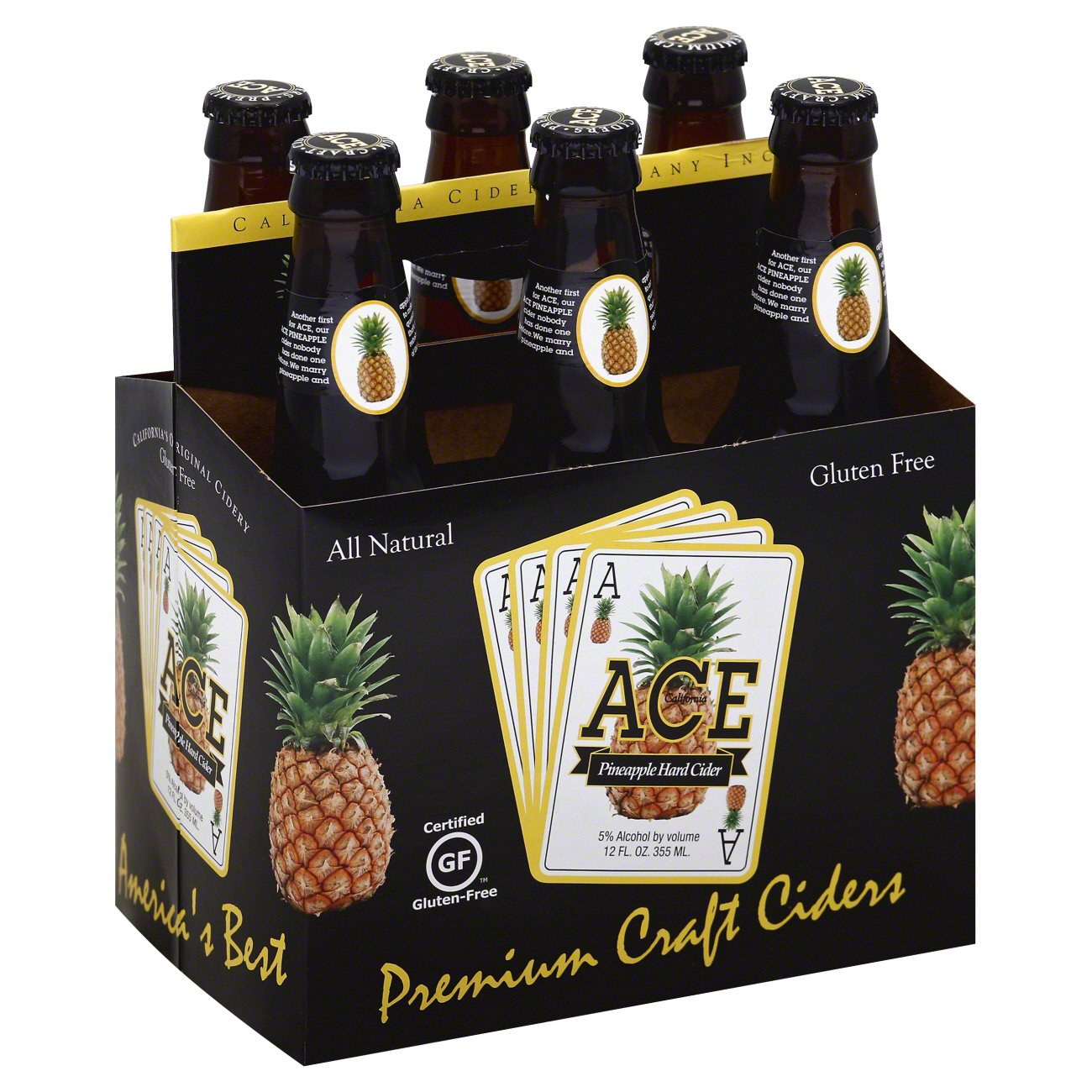 Ace Pineapple Craft Cider 12 oz Bottles Shop Hard Cider at HEB