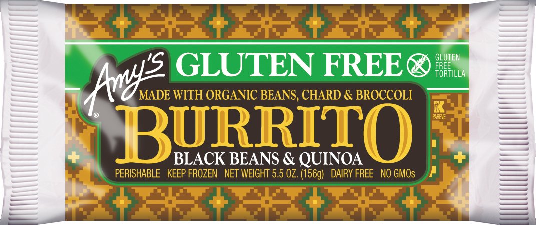 Amy's Gluten Free Black Bean Quinoa Burrito - Shop Entrees ...