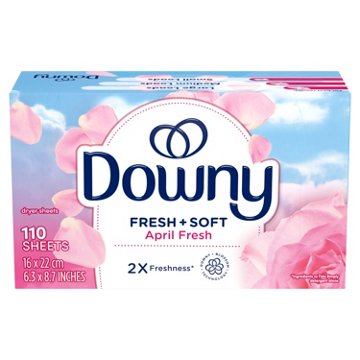 Downy Fabric Softener Dryer Sheets - April Fresh Scent, 110 ct