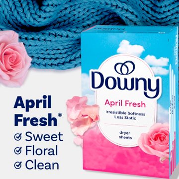 Downy Fabric Softener Dryer Sheets - April Fresh Scent, 120 ct
