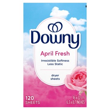 Downy Fabric Softener Dryer Sheets - April Fresh Scent, 120 ct