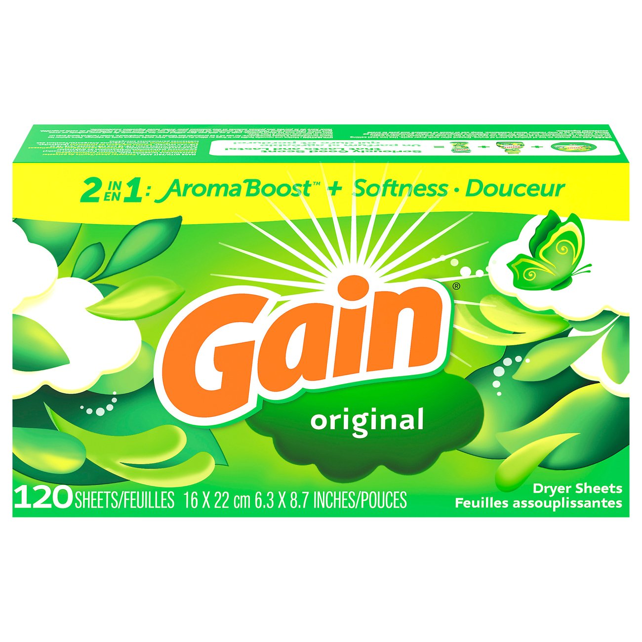 Gain Original Scent Fabric Softener Dryer Sheets Shop Softeners