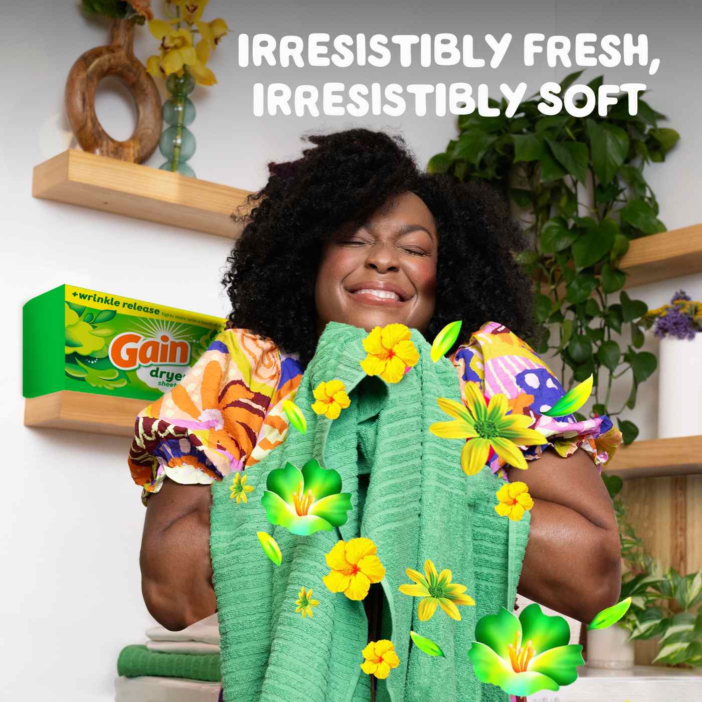 Gain Dryer Sheets Plus Wrinkle Release, Original Scent; image 9 of 9