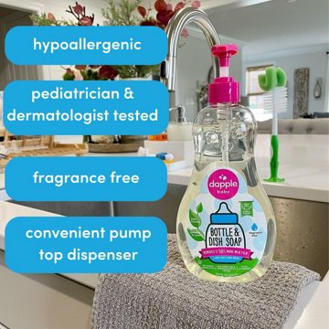 Dapple Baby Fragrance Free Bottle & Dish Soap, 16.9 oz