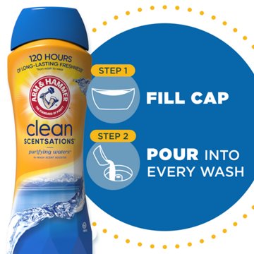 Arm & Hammer Clean Scentsations In-Wash Scent Booster Beads - Purifying Waters, 24 oz