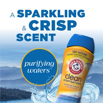 Arm & Hammer Clean Scentsations In-Wash Scent Booster Beads - Purifying Waters, 24 oz