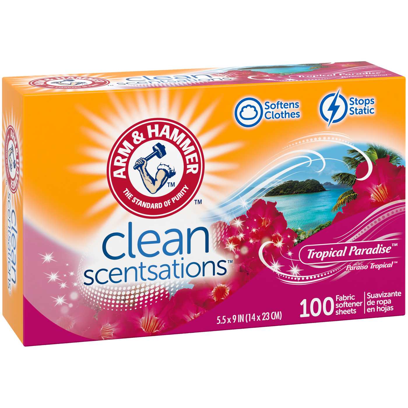 Arm & Hammer Clean Scentsations Fabric Softener Dryer Sheets - Tropical Paradise; image 2 of 2