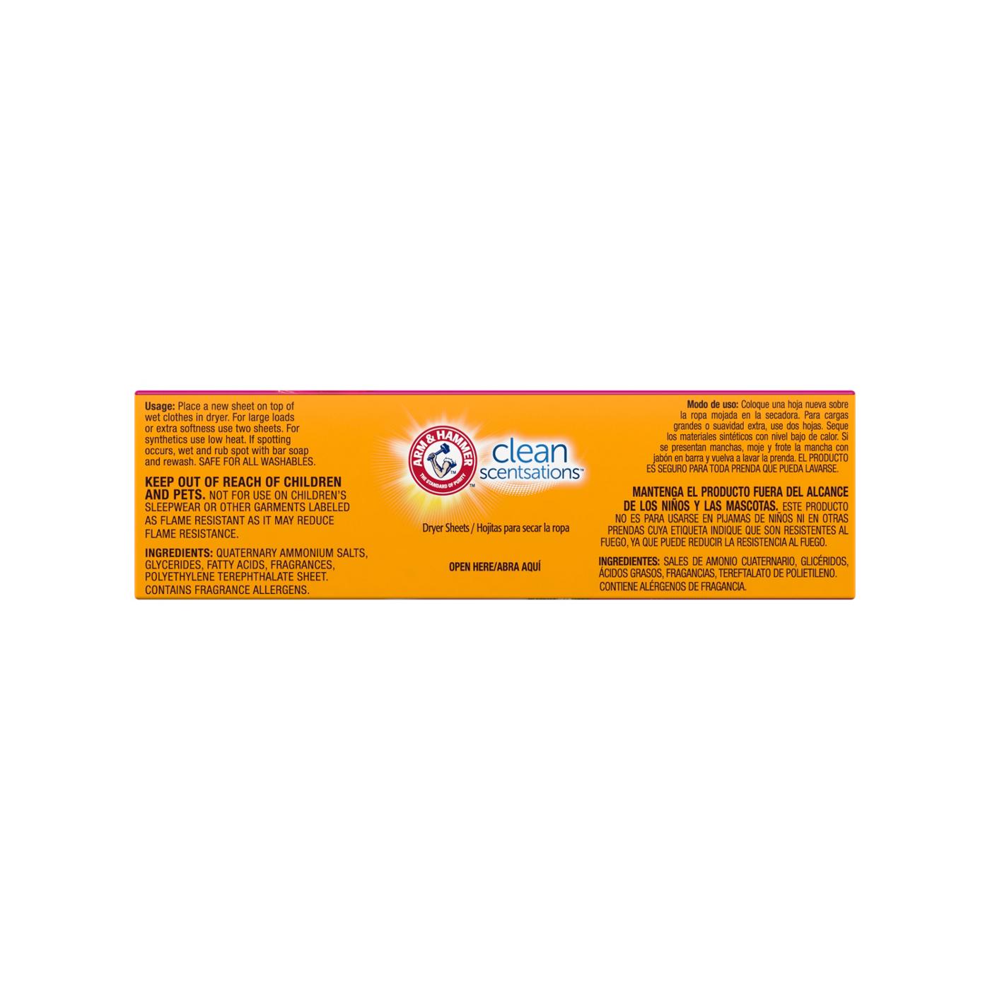 Arm & Hammer Clean Scentsations Fabric Softener Dryer Sheets - Tropical Paradise; image 3 of 9