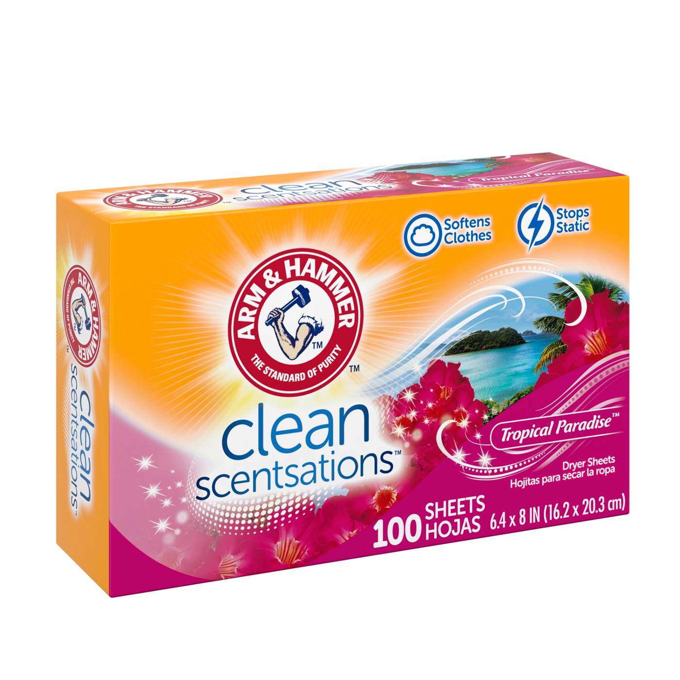 Arm & Hammer Clean Scentsations Fabric Softener Dryer Sheets - Tropical Paradise; image 5 of 9