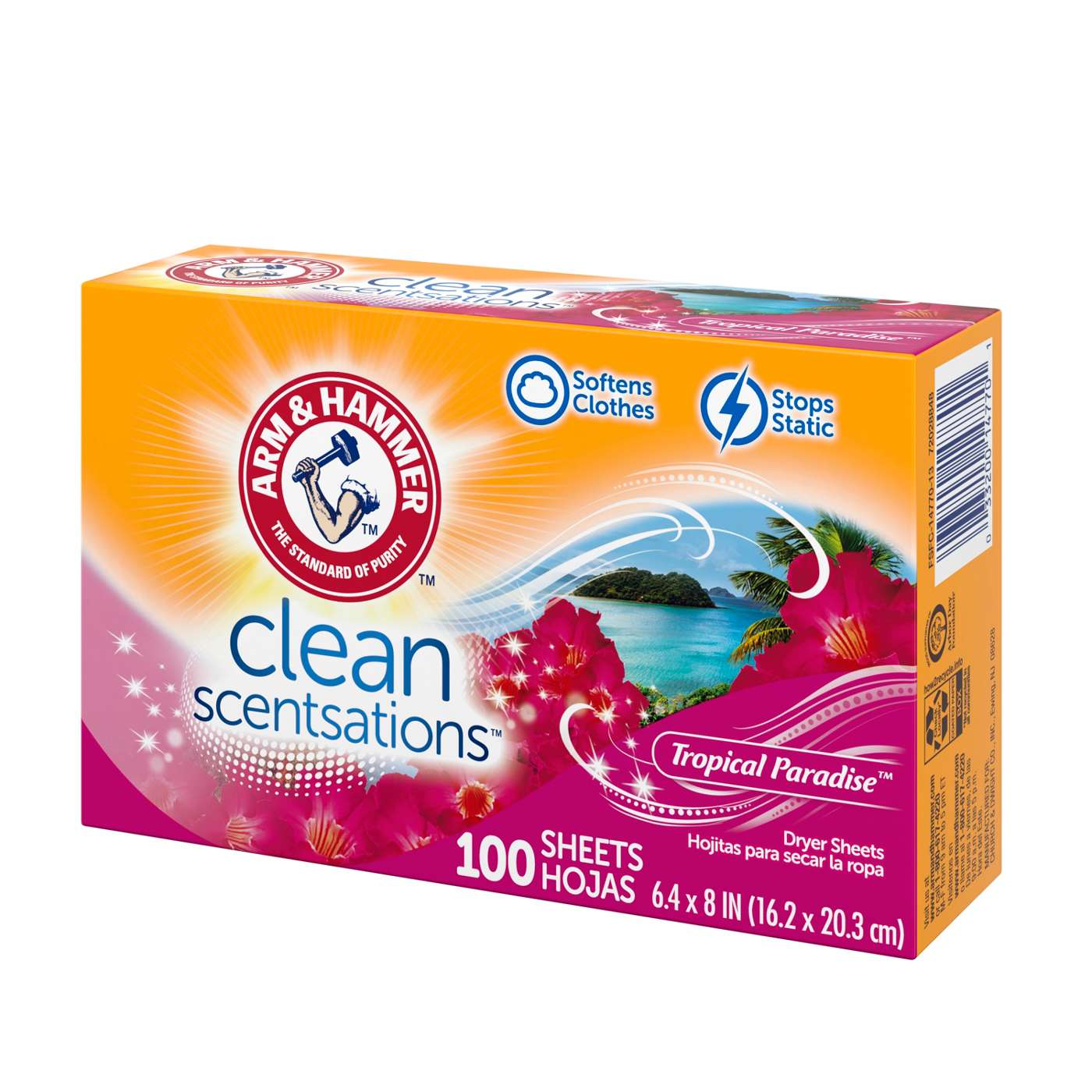 Arm & Hammer Clean Scentsations Fabric Softener Dryer Sheets - Tropical Paradise; image 6 of 9