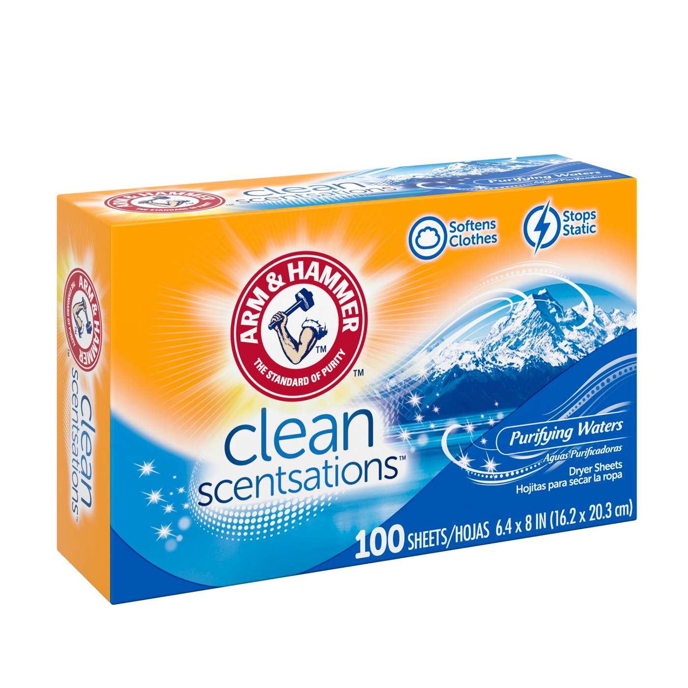 Arm & Hammer Clean Scentsations Fabric Softener Dryer Sheets - Purifying Waters; image 5 of 9