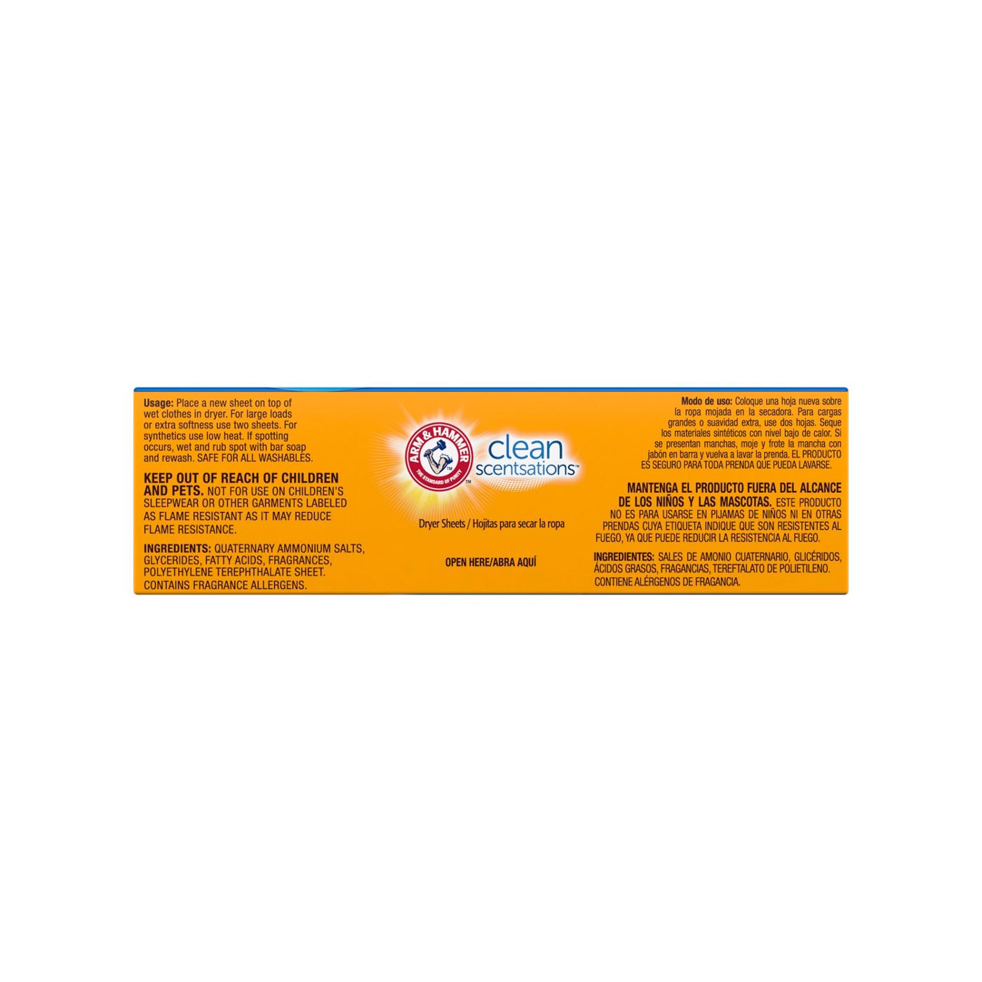 Arm & Hammer Clean Scentsations Fabric Softener Dryer Sheets - Purifying Waters; image 8 of 9