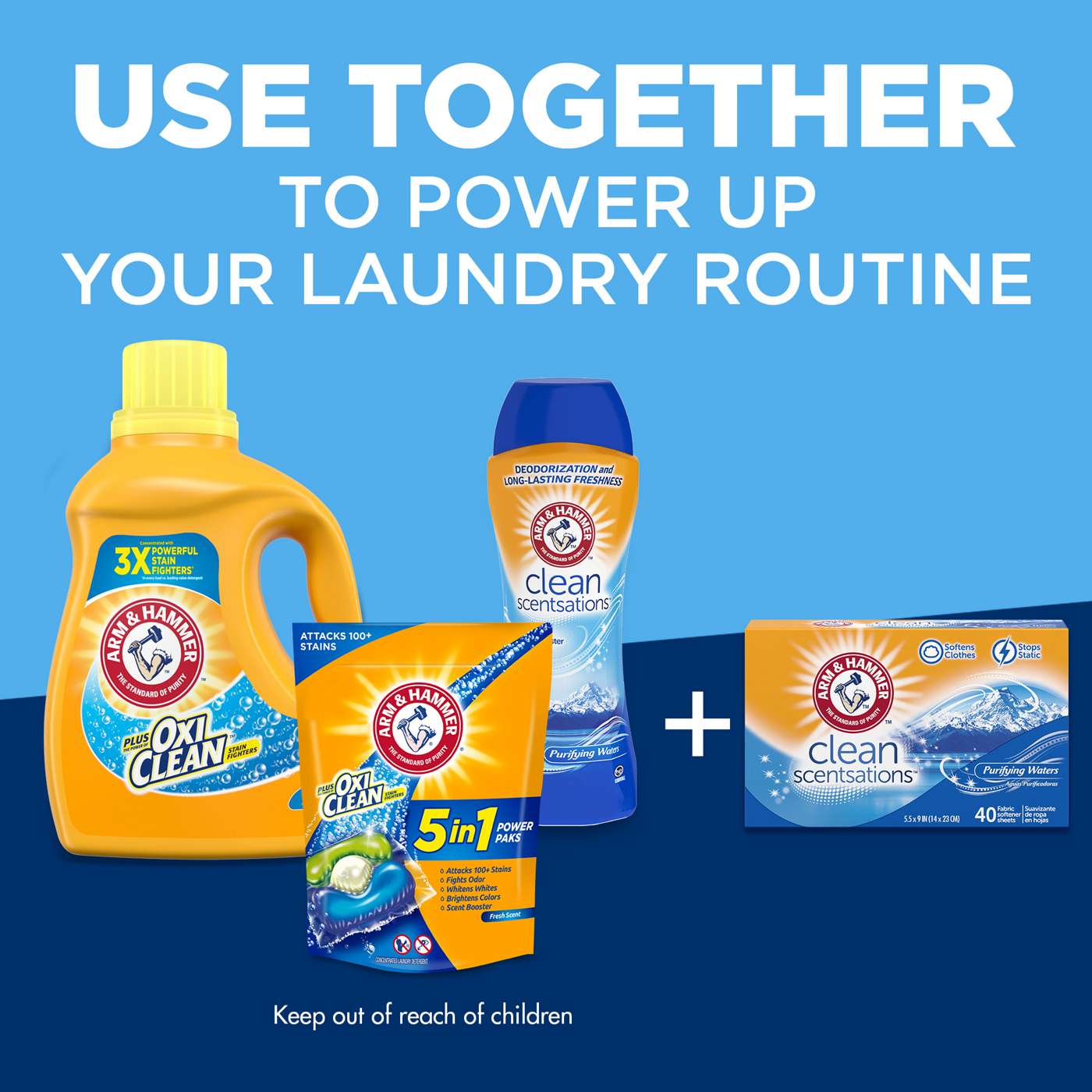 Arm & Hammer Clean Scentsations Fabric Softener Dryer Sheets - Purifying Waters ; image 5 of 10