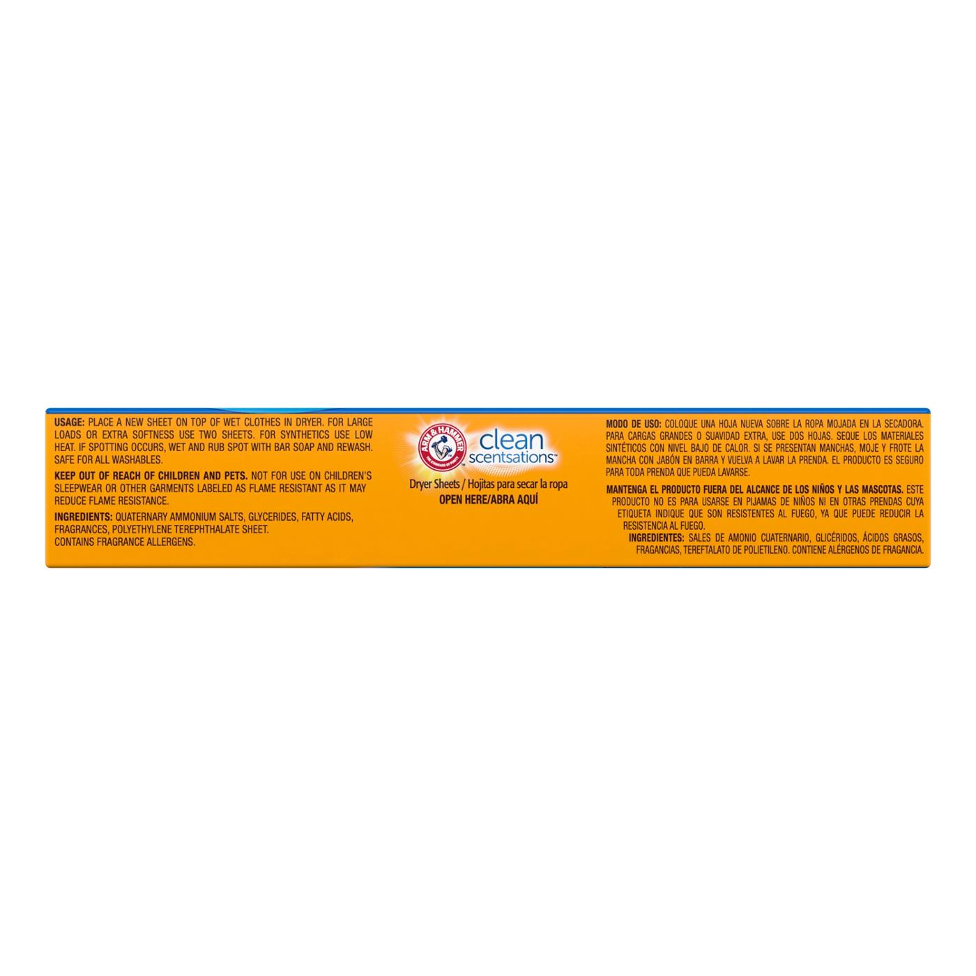 Arm & Hammer Clean Scentsations Fabric Softener Dryer Sheets - Purifying Waters ; image 9 of 10