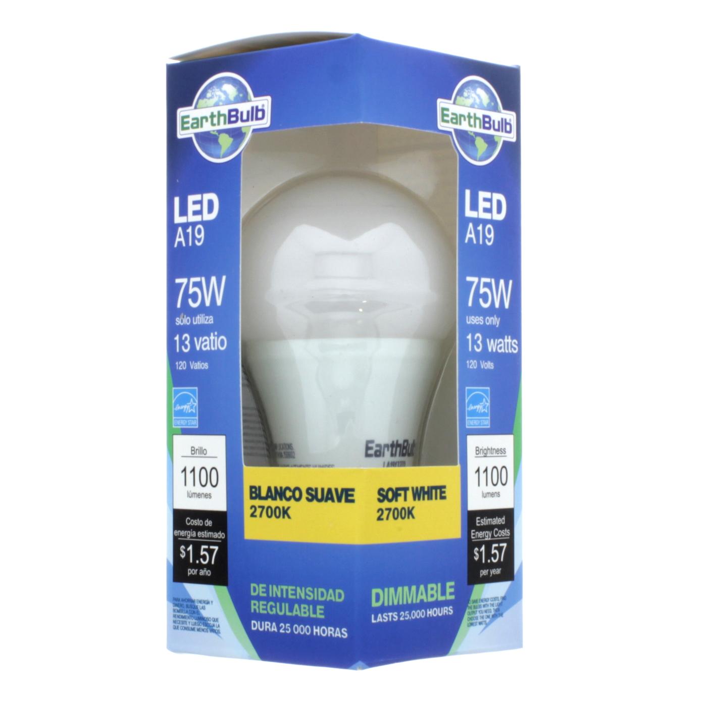 Earthtronics 13W A21 2700K 300 Soft White Dimmable Bulb; image 1 of 2