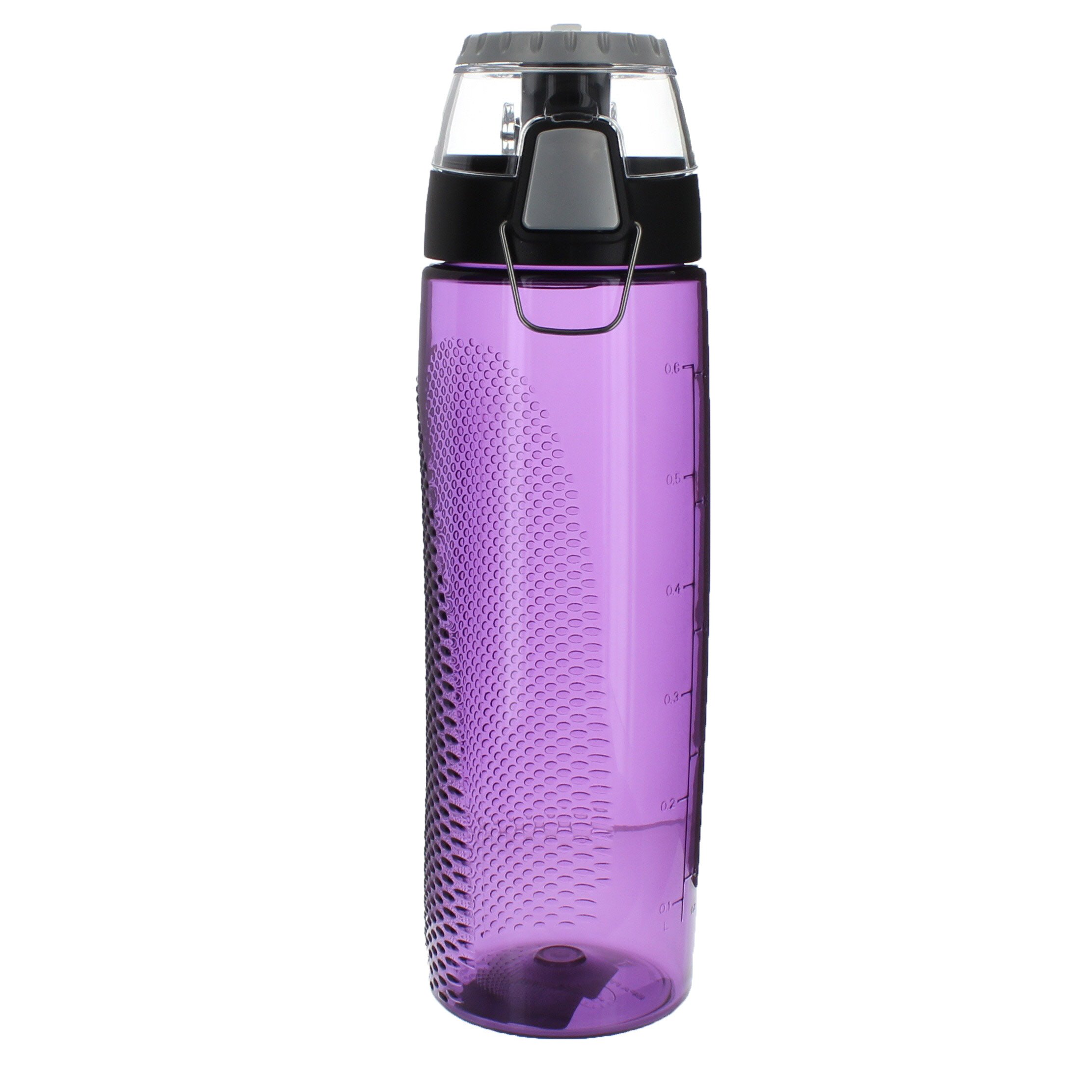 thermos hydration bottle with rotating meter