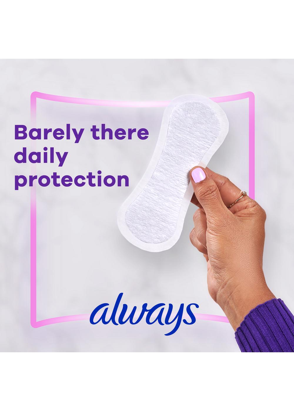Always Thin No Feel Protection Daily Liners Regular Absorbency Unscented; image 2 of 4