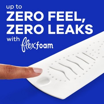Always Infinity FlexFoam Pads for Women Extra Heavy Overnight Absorbency, with Wings Unscented Size 5
