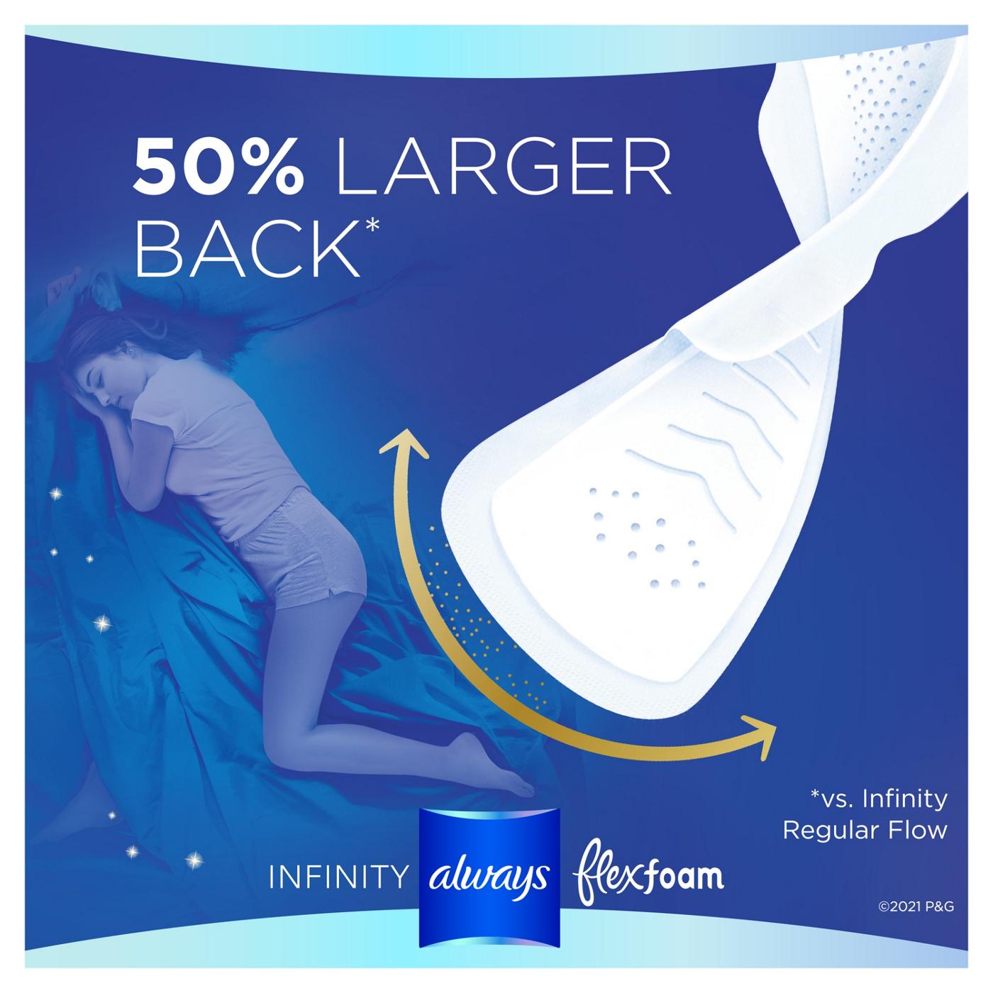 Always Infinity FlexFoam Pads for Women Extra Heavy Overnight Absorbency,  with Wings Unscented Size 5 - Shop Pads & Liners at H-E-B