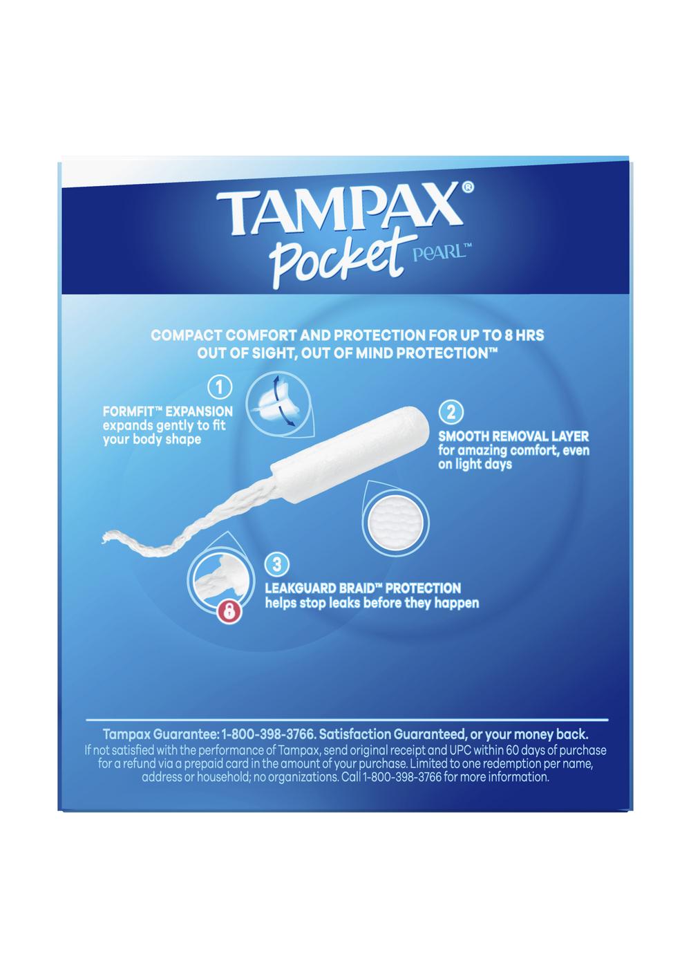 Tampax Pearl Pocket Tampons Regular, Unscented; image 2 of 11