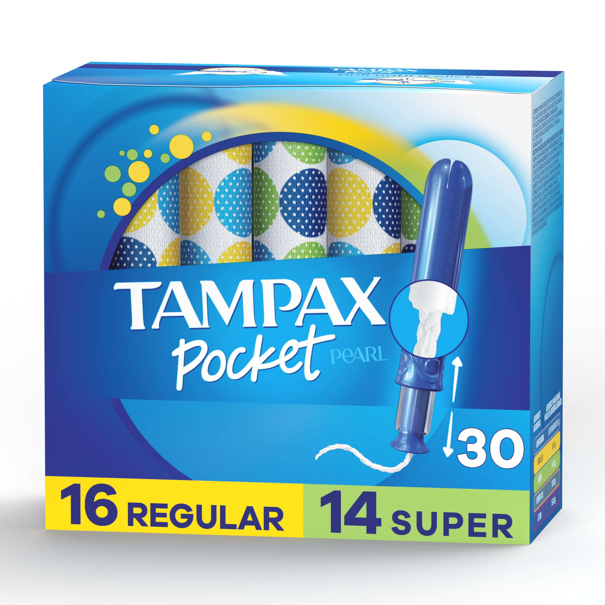 Tampax Pearl Pocket Tampons Duo Pack Regular/Super Shop Tampons at HEB