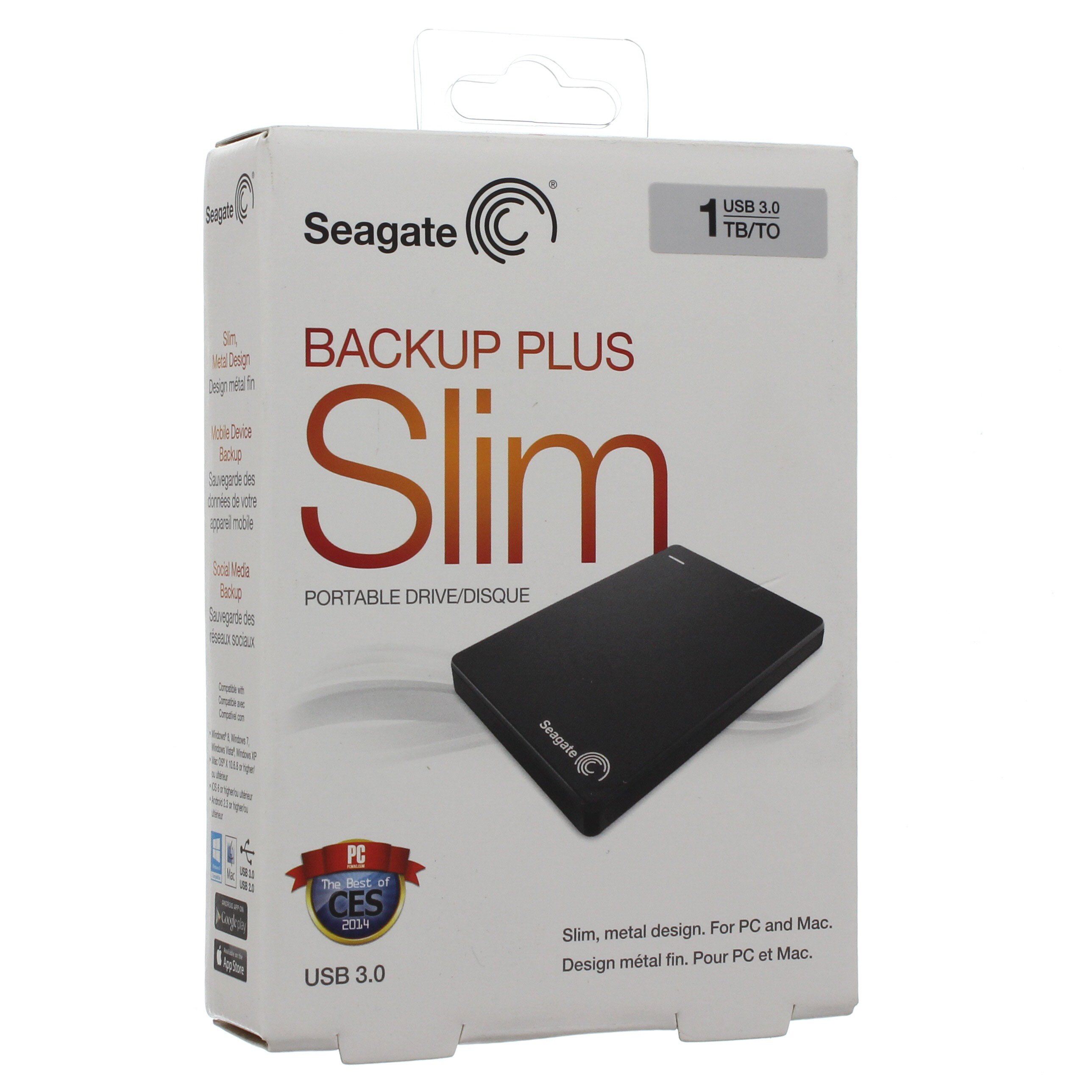 Seagate 1TB Backup Slim Plus Portable Drive USB 3.0 - Shop Storage