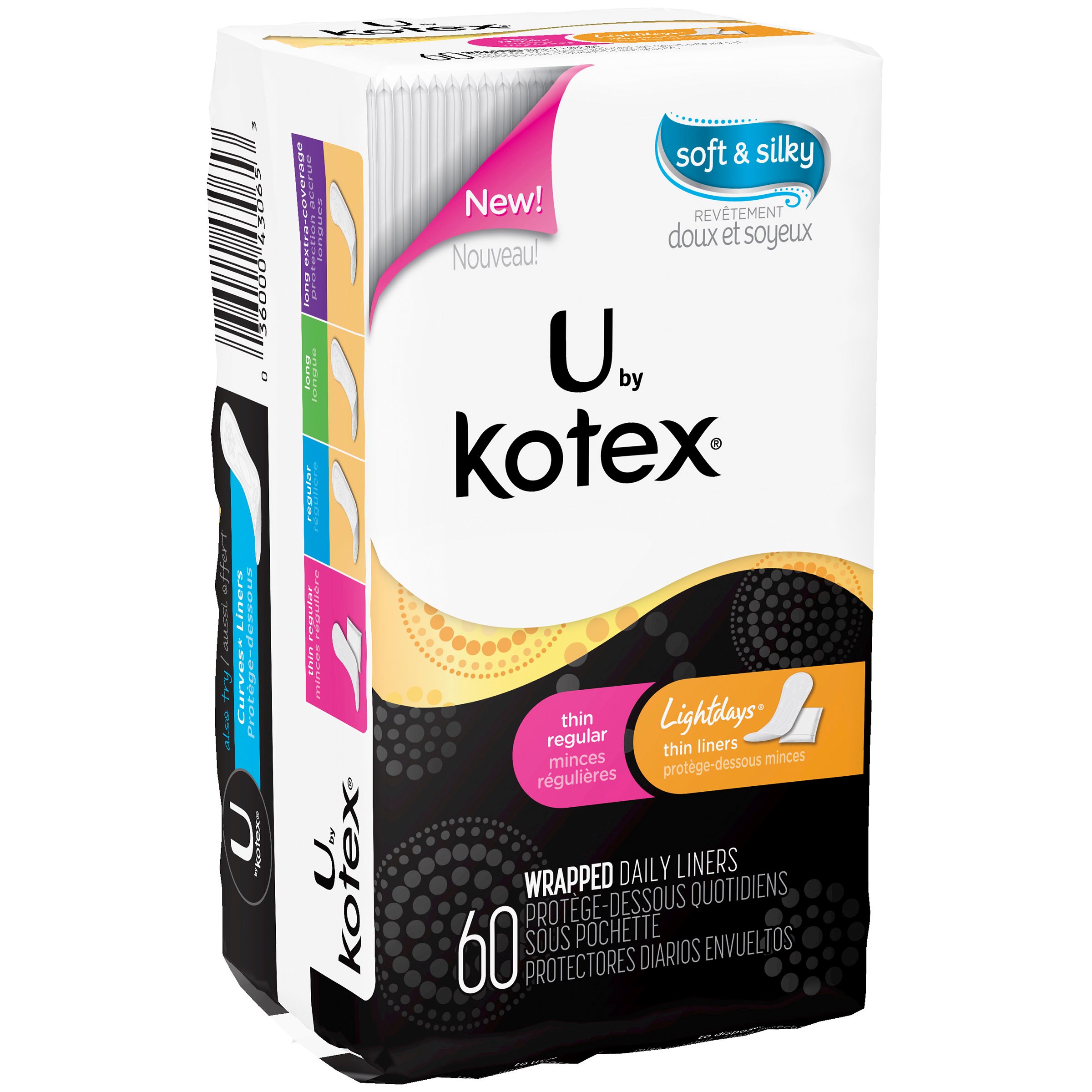 U by Kotex Fresh & Dry Long Pantiliner Shop Pads & Liners at HEB