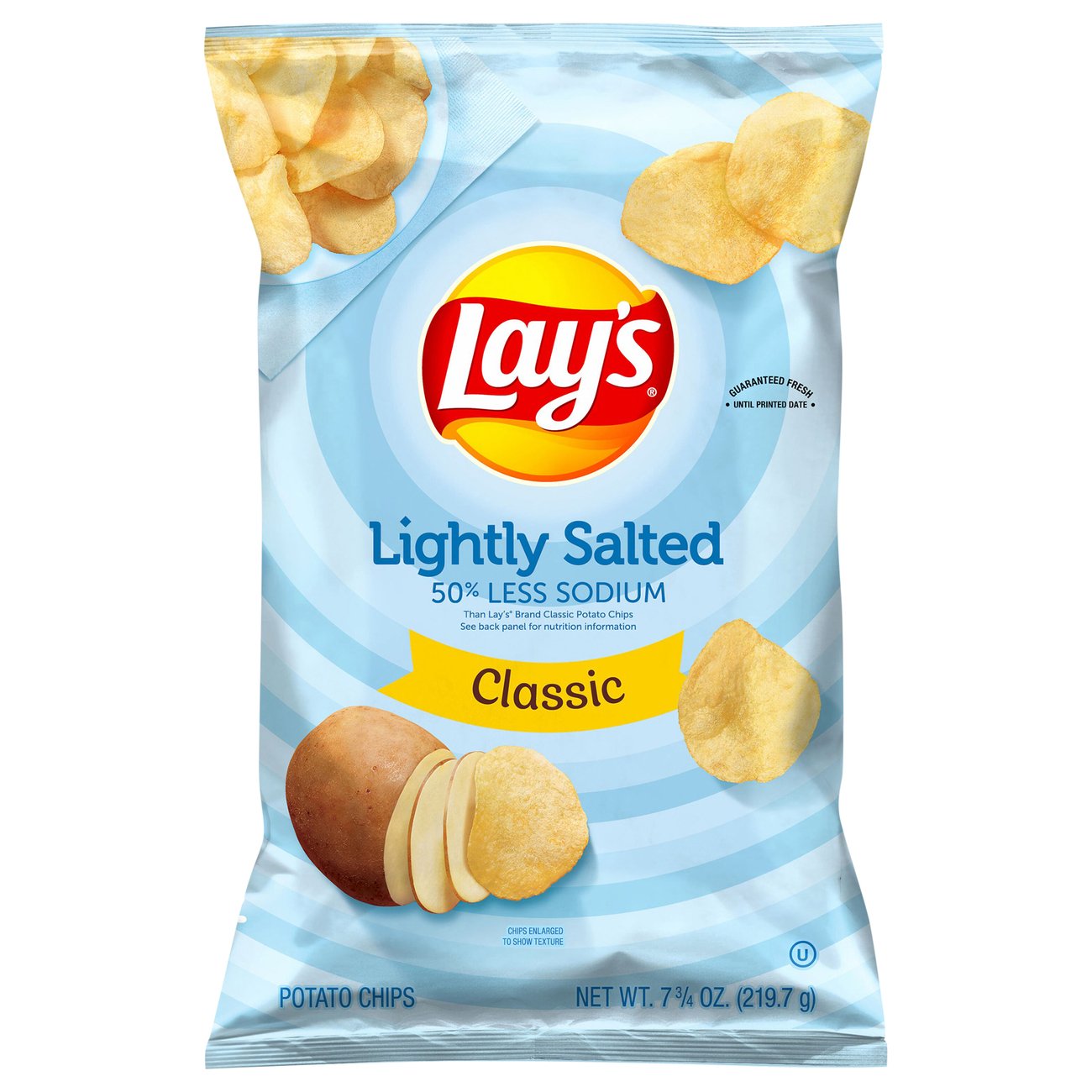 Lay's Lightly Salted Classic Potato Chips - Shop Chips at H-E-B