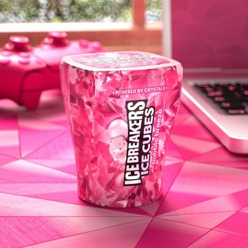 Ice Breakers Ice Cubes Bubble Breeze Sugar Free Chewing Gum, 40 pc