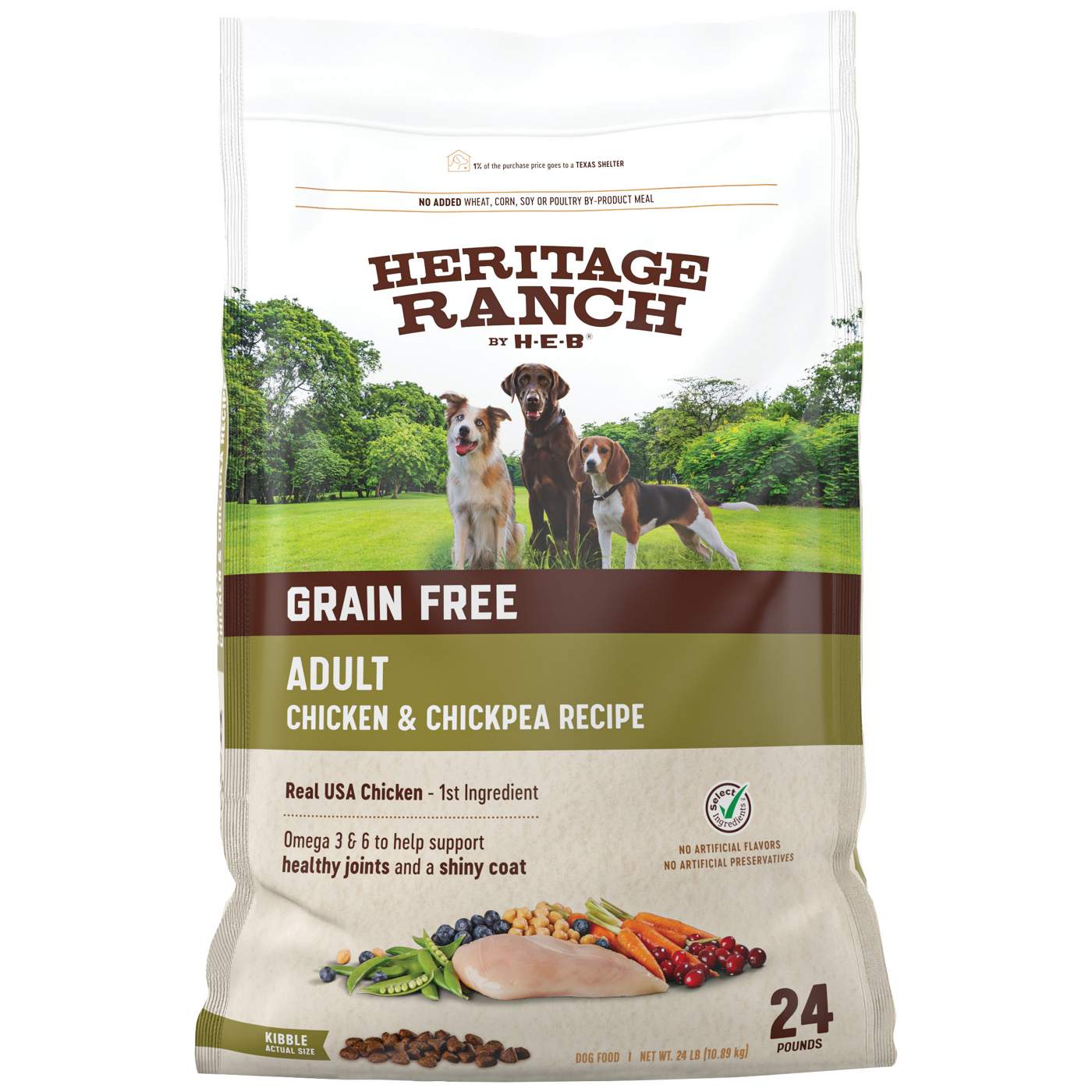 Heritage Ranch by H-E-B Adult Grain-Free Dry Dog Food - Chicken & Chickpea; image 1 of 2
