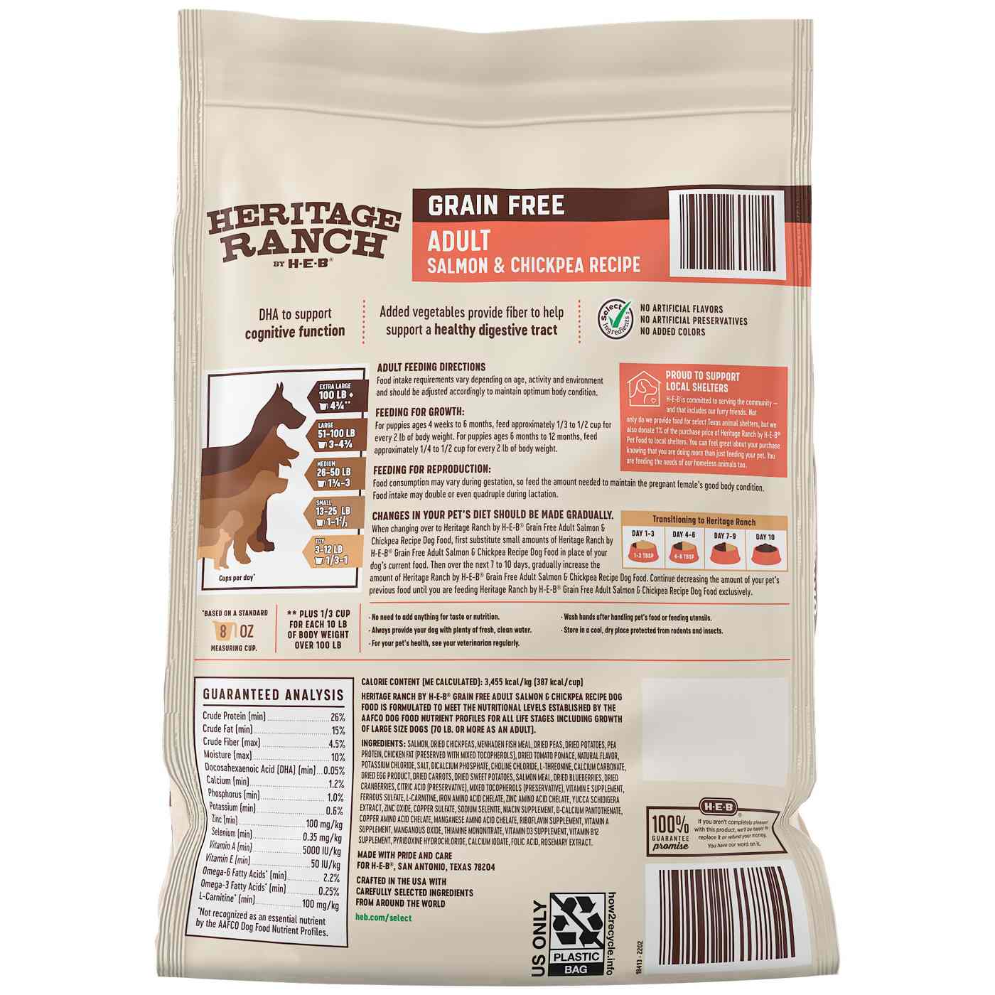 Heritage Ranch by H-E-B Adult Grain-Free Dry Dog Food - Salmon & Chickpea; image 6 of 7