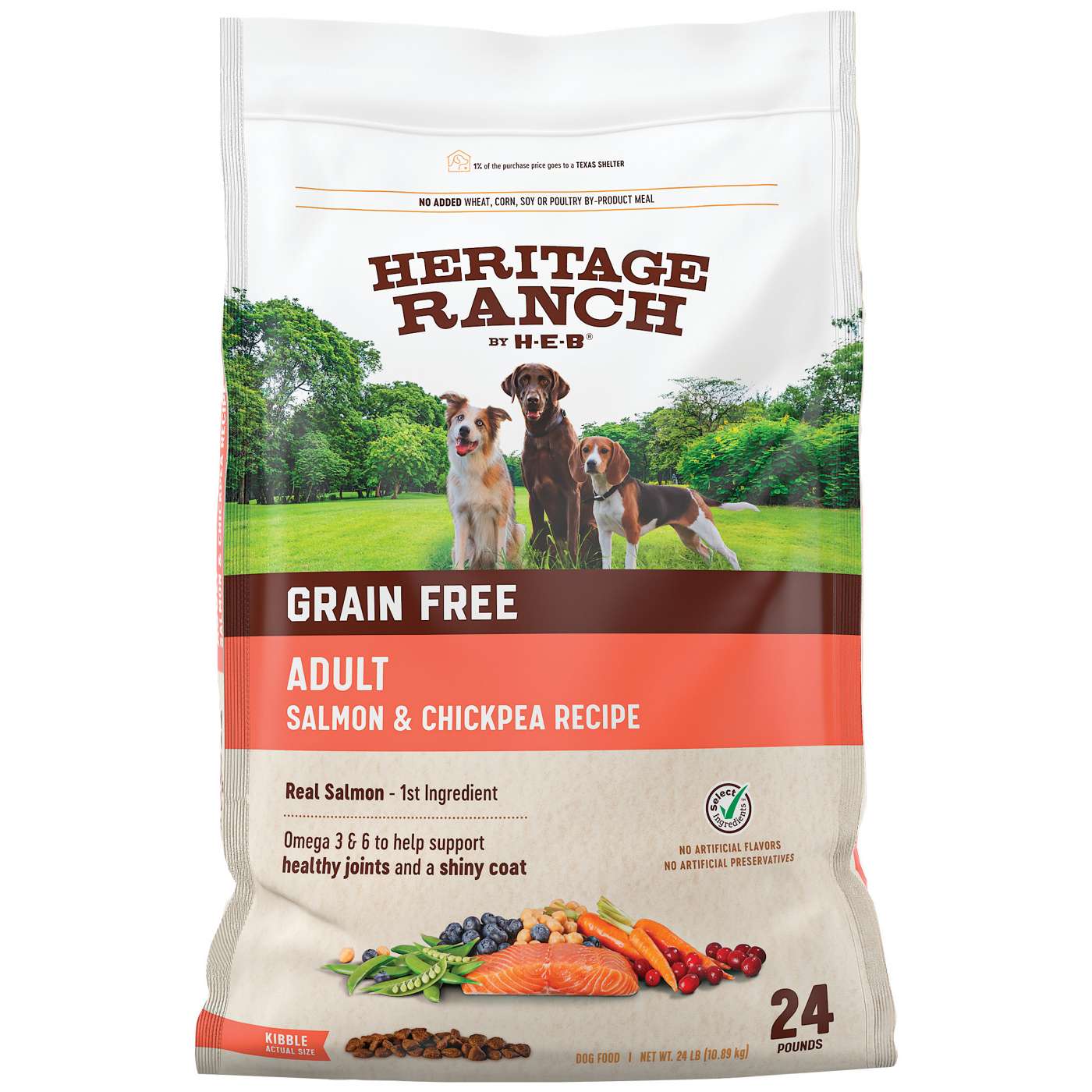 Heritage Ranch by H-E-B Adult Grain-Free Dry Dog Food - Salmon & Chickpea; image 1 of 2