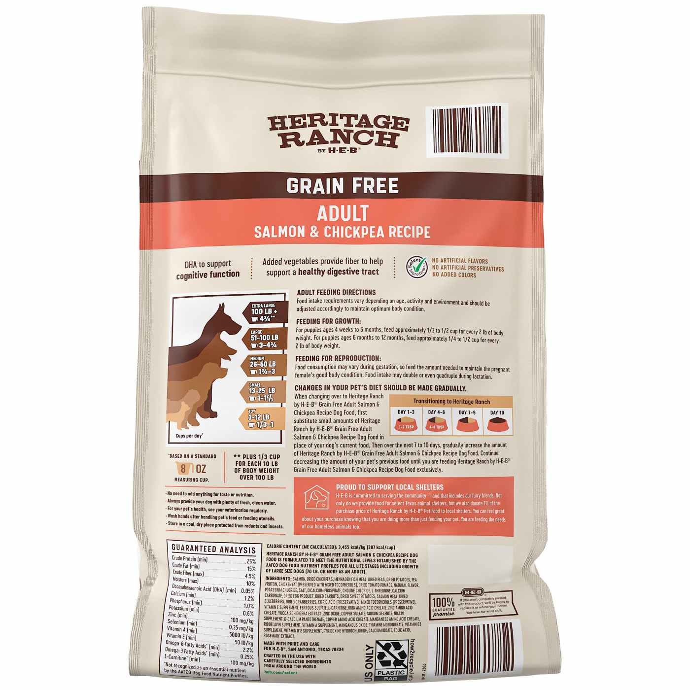 Heritage Ranch by H-E-B Adult Grain-Free Dry Dog Food - Salmon & Chickpea; image 2 of 2