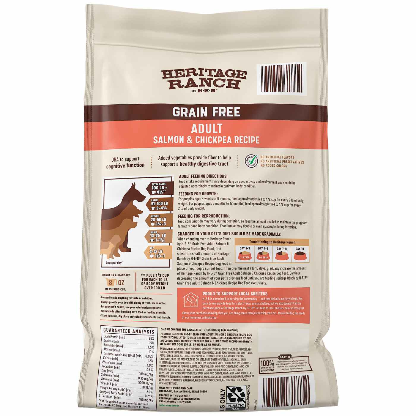 Heritage Ranch by H-E-B Adult Grain-Free Dry Dog Food - Salmon & Chickpea; image 3 of 3