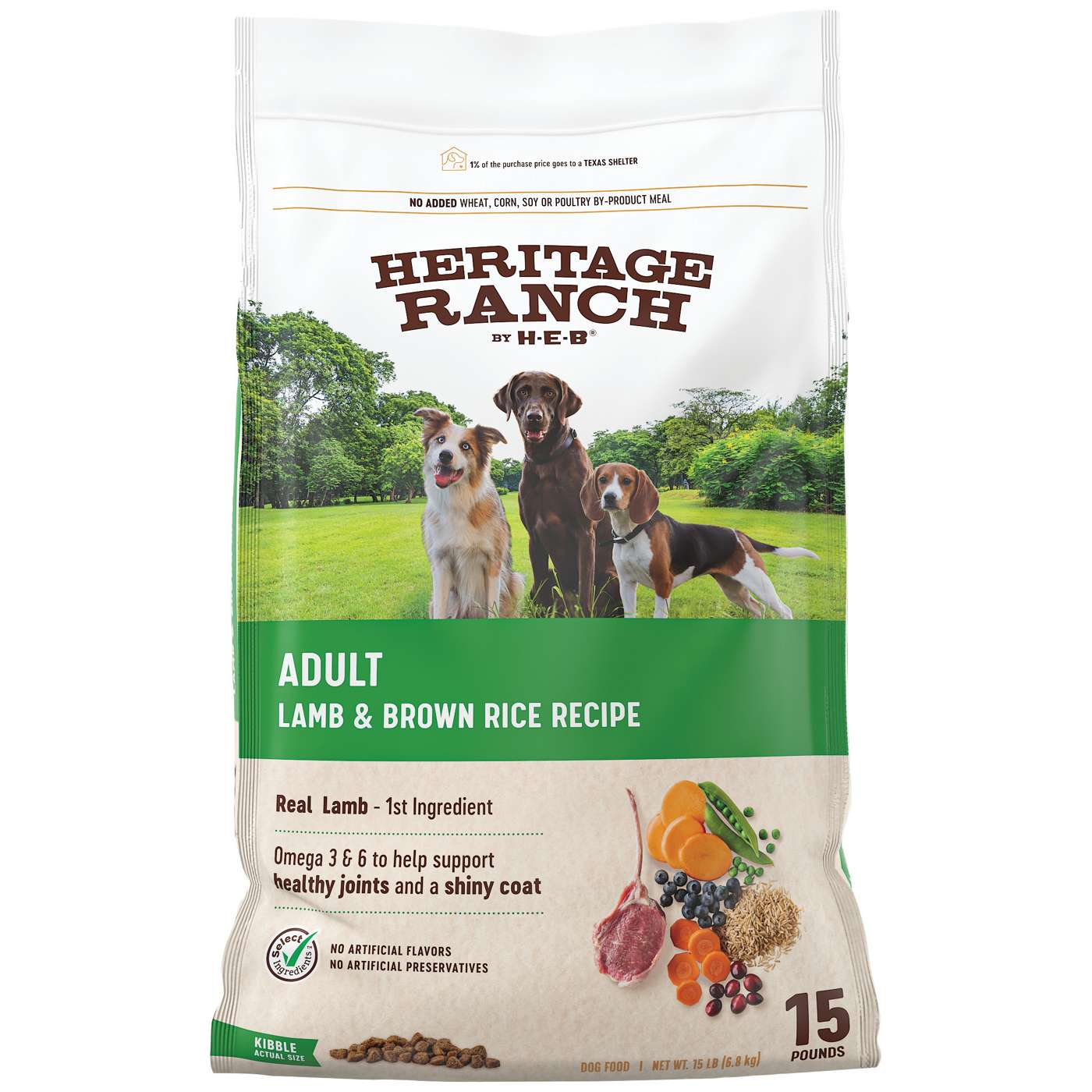 Heritage Ranch by H-E-B Adult Dry Dog Food - Lamb & Brown Rice; image 1 of 2