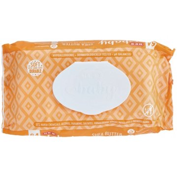 H-E-B Baby Wipes - Shea Butter, 64 ct