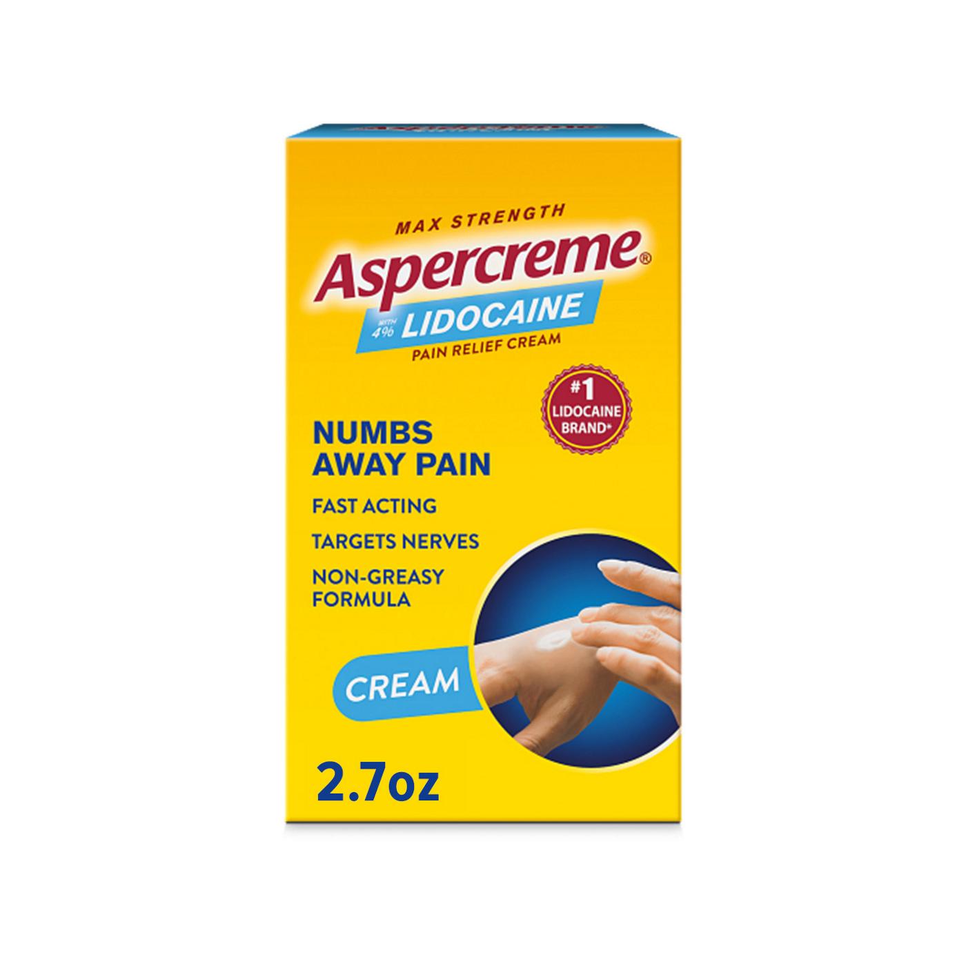 Aspercreme Lidocaine Pain Relief Cream; image 1 of 7