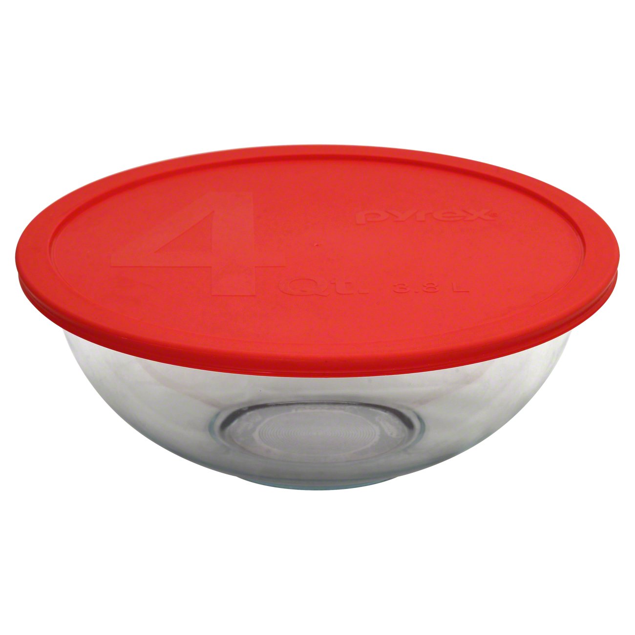 Pyrex Smart Essentials Glass Mixing Bowl - Clear/Red, 4 qt - Dillons Food  Stores