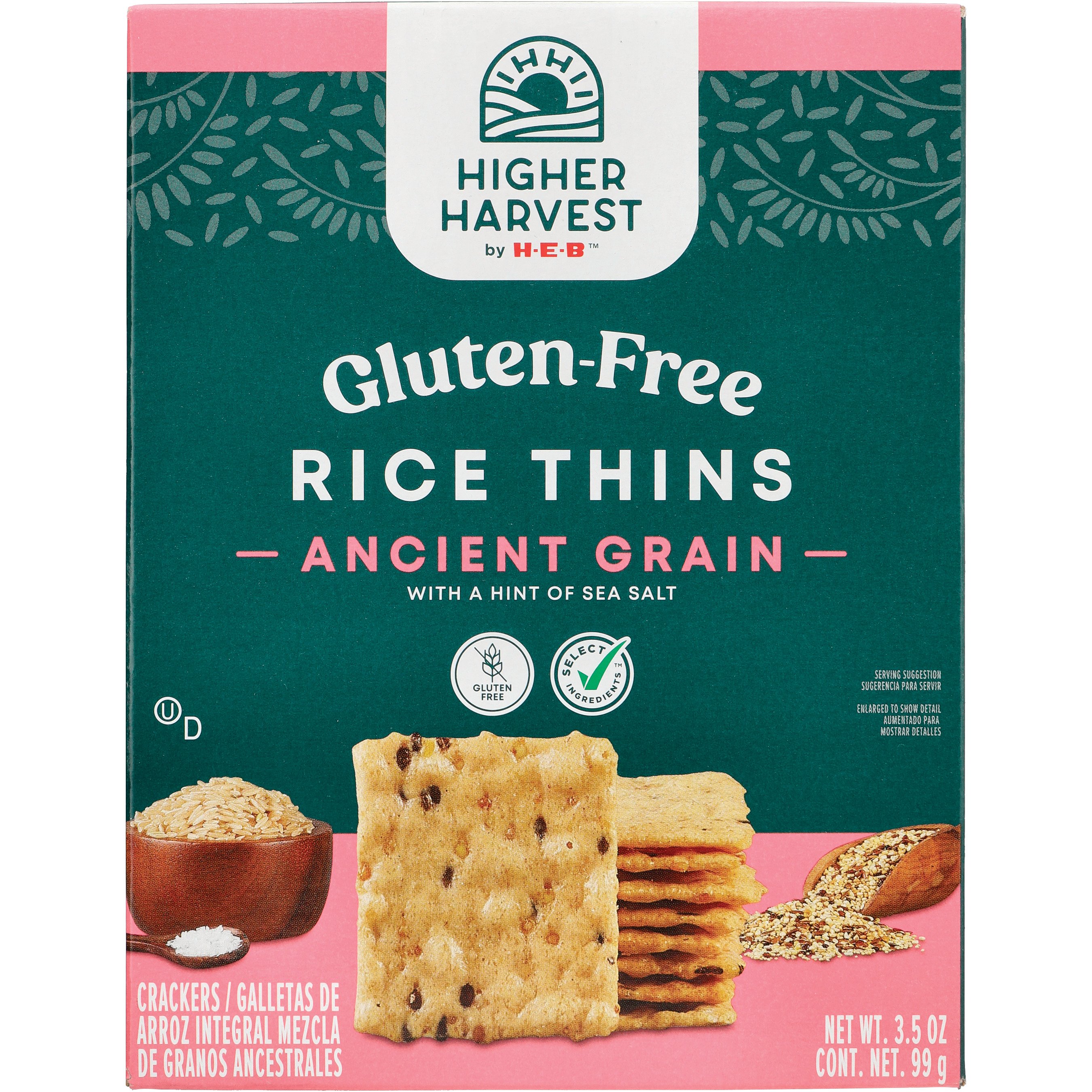 Higher Harvest By H-E-B Gluten-Free Rice Thins – Ancient Grain - Shop ...