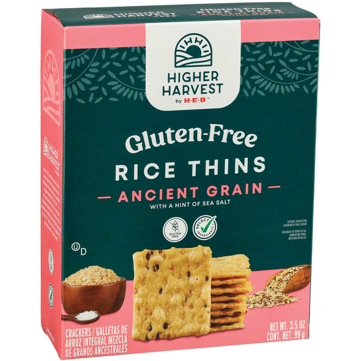 Higher Harvest by H-E-B Gluten Free Rice Thins – Ancient Grain; image 2 of 3