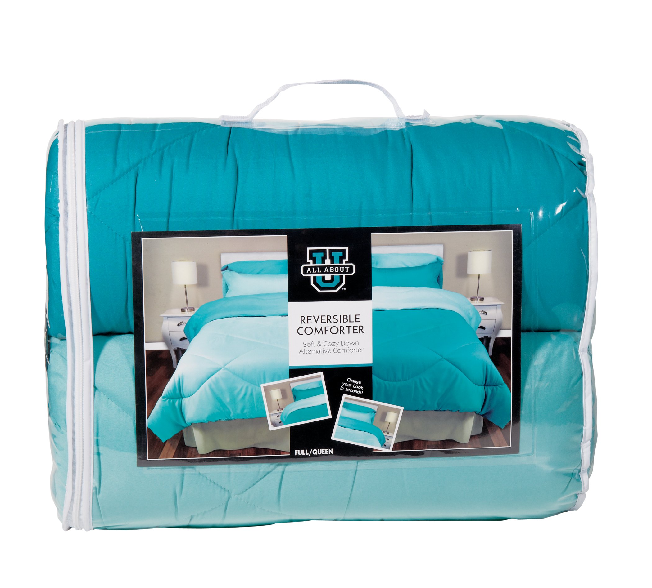All About U Reversible Full/Queen Comforter Shop Bedding & Bath at HEB