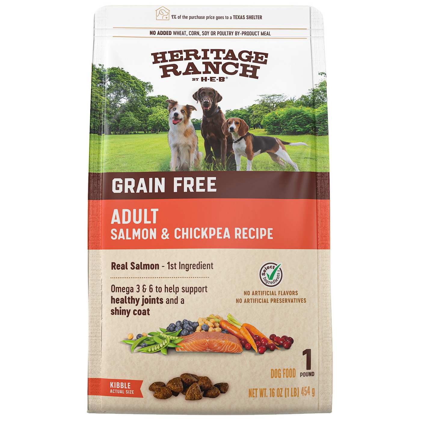 Heritage Ranch by H-E-B Adult Grain-Free Dry Dog Food - Salmon & Chickpea; image 1 of 2