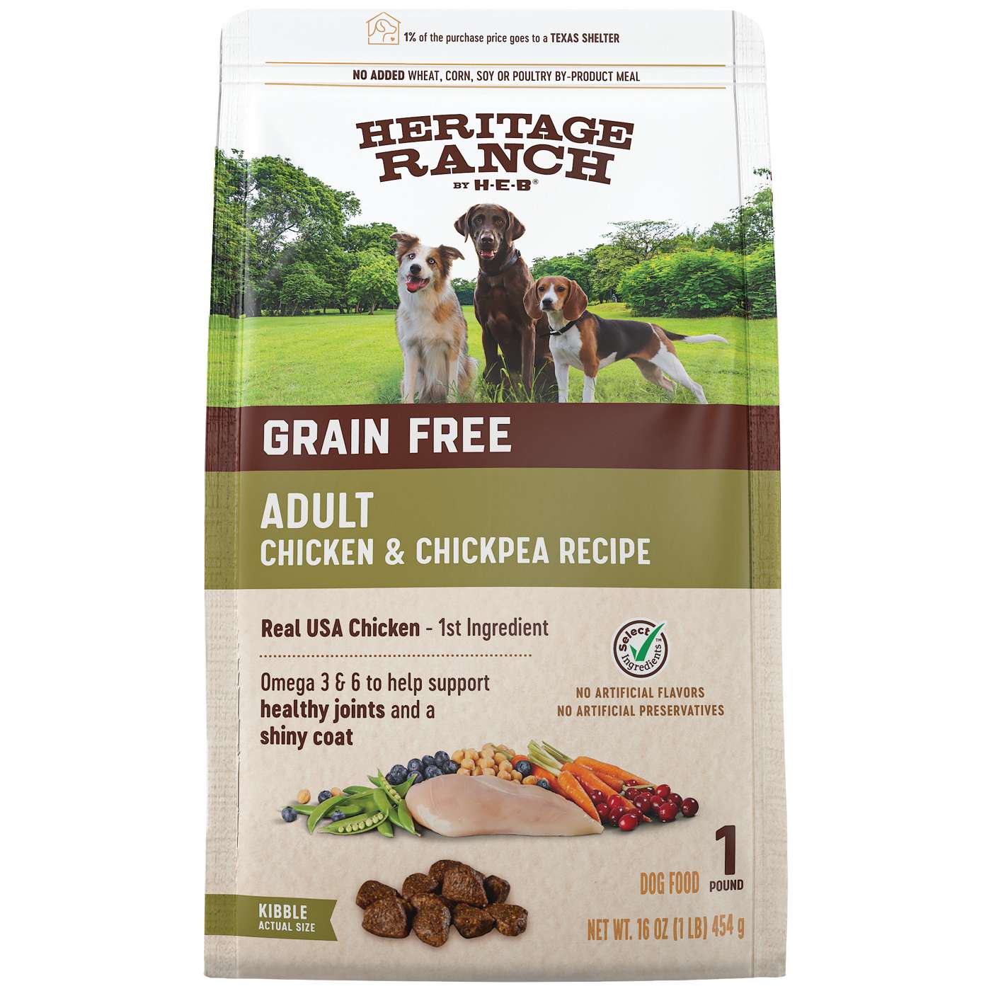 Heritage Ranch by H-E-B Adult Grain-Free Dry Dog Food - Chicken & Chickpea; image 1 of 2