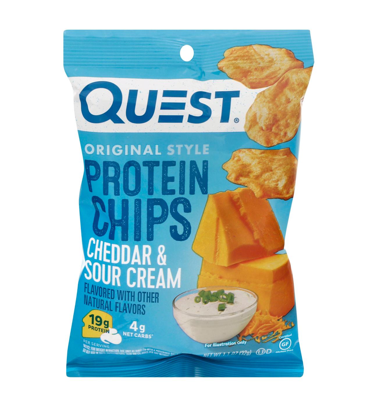 Quest 19g Protein Chips - Cheddar & Sour Cream; image 1 of 3