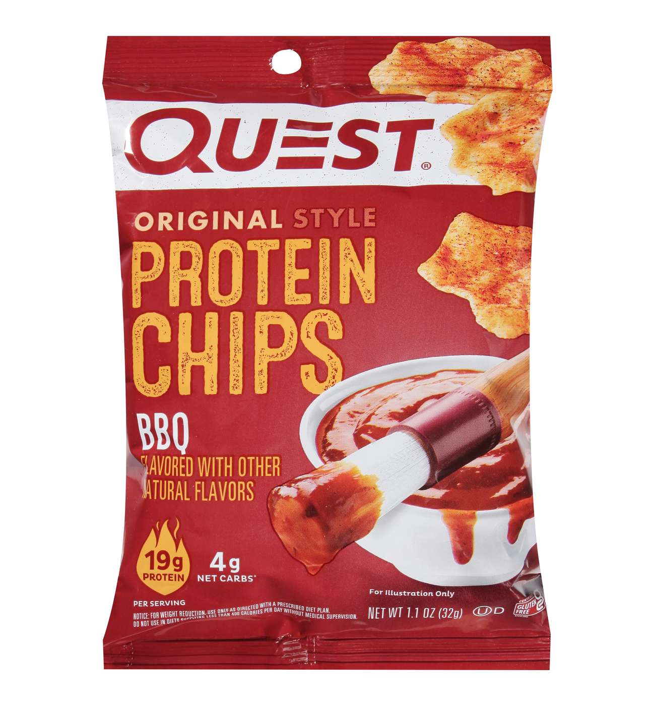 Quest 19g Protein Chips - BBQ; image 1 of 3